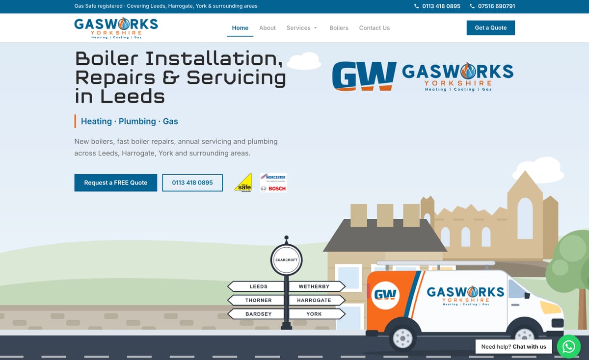 Gasworks Yorkshire website